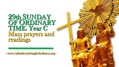 29th Sunday In Ordinary Time Year C Mass Prayers And Readings