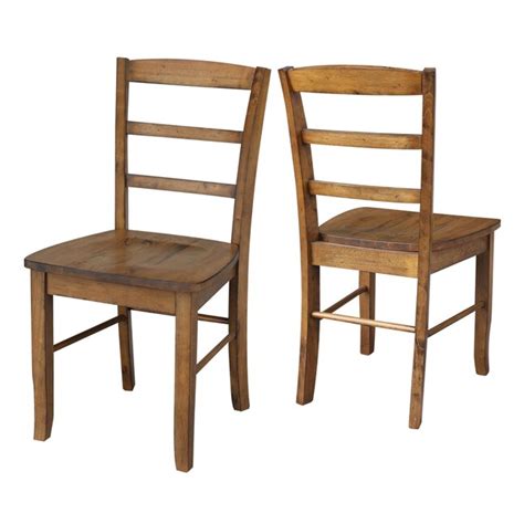 International Concepts Set Of 2 Madrid Traditional Side Chair Wood