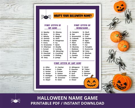 Whats Your Halloween Name Halloween Name Game Halloween Name Generator