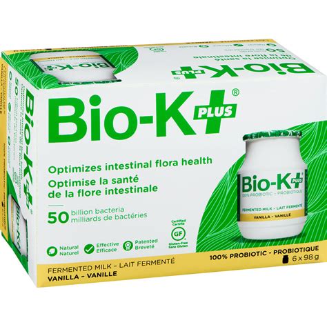 Bio K Plus Probiotic Vanilla 6 X 98g London Drugs