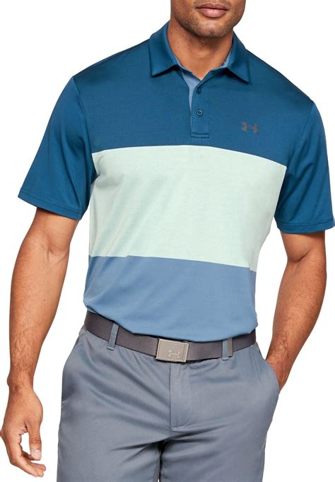 Under Armour Synthetic Playoff 20 Heritage Golf Polo In Blue For Men