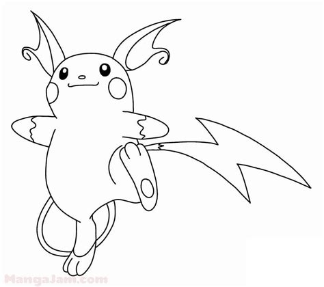 Raichu Smiling Coloring Page Free Printable Coloring Pages For Kids