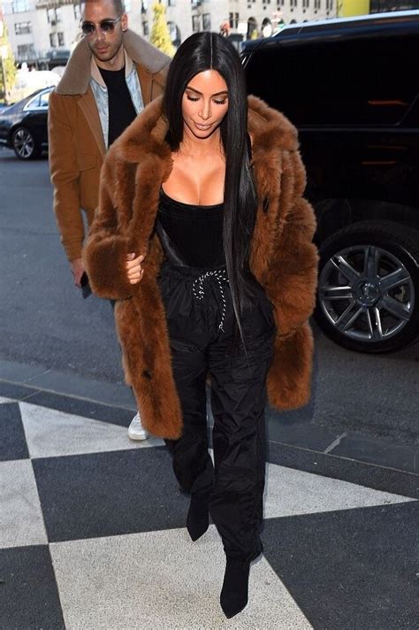 Fur Coat Kim Kardashian Outfits Kardashian Outfit Kardashian Style