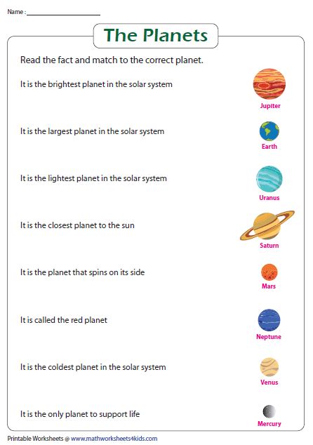2nd Grade Solar System Worksheets Studying Worksheets