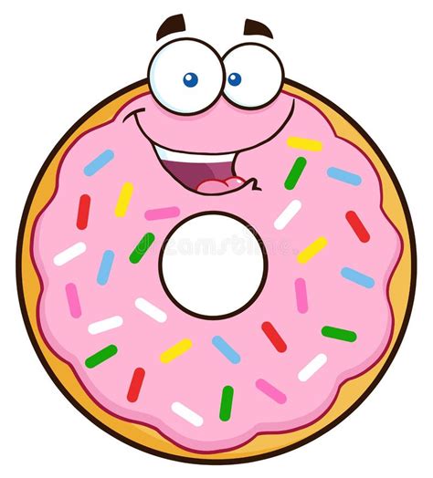 Happy Donut Icon Stock Vector Illustration Of Food Green 71464134