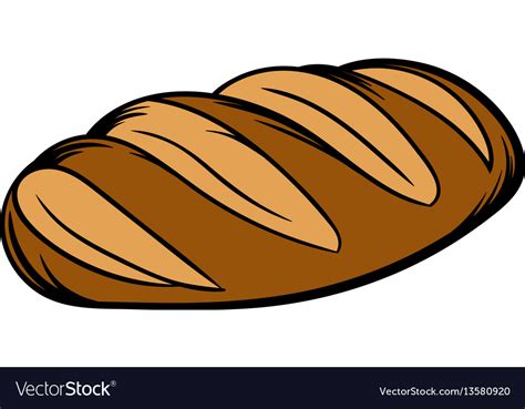 Fresh Bread Can Icon Cartoon Royalty Free Vector Image