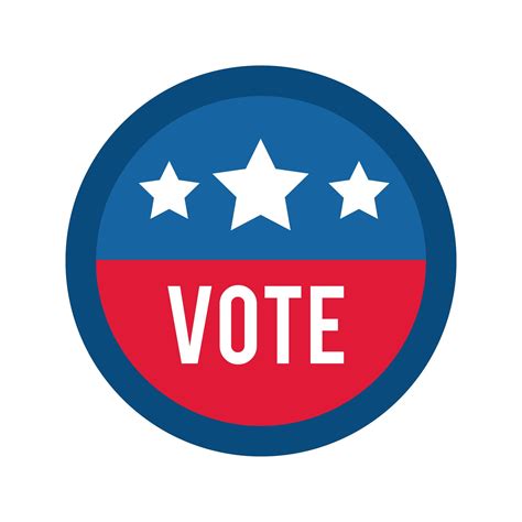 Vote Word In Circle Stamp Usa Elections Flat Style Icon 2592997 Vector
