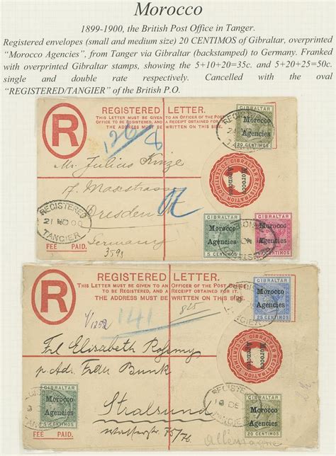 103 Morocco British Post Offices Tangier 1899 1900 Morocco Agencies