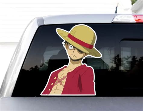 Anime One Piece King Pirate Luffy Straw Hat Sticker Decal Truck Car