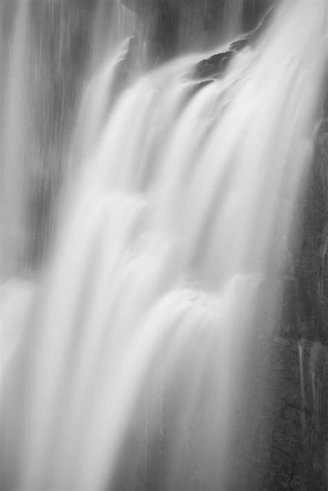 Rainbow Falls In Black And White