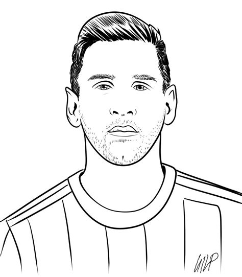 Dibujo De Lionel Messi 01 Para Colorear