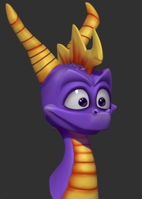 Charlotte S Games Art Blog All My Spyro Sculpts In Zbrush From As