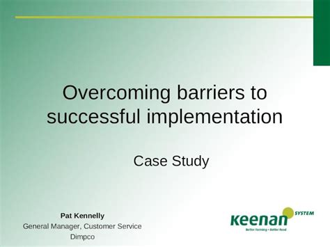 Ppt Overcoming Barriers To Successful Implementation Dokumentips