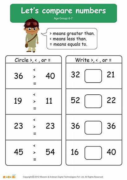 Numbers Compare Worksheet Math Mocomi