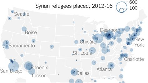 u s reaches goal of admitting 10 000 syrian refugees here s where they went the new york times
