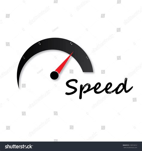 Speedometer Abstract Symbol Speed Template Logo Stock Vector Royalty