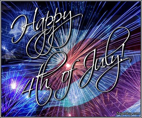 Happy 4th Of July Fireworks Flag Collage Glitter Graphic Greeting