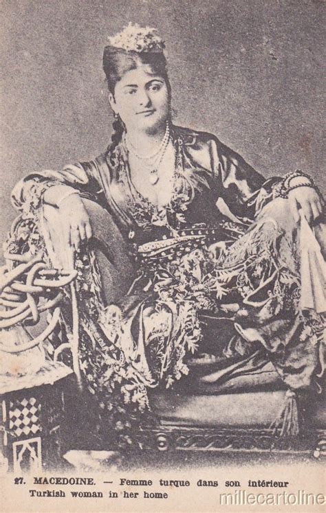 Turkish Woman From Macedonia In Her Beautiful Traditional Costume Of Ottoman Empire 1880s