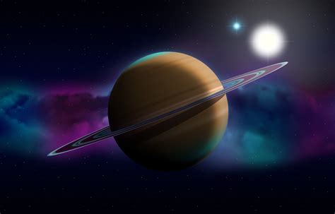 Wallpaper Saturn Digital Art Space Stars Planet 2247x1440