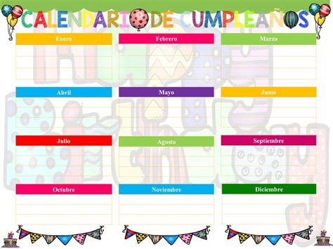 Calendario De Cumpleaños Para Editar Tutorial Word Creación De