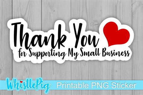 Ready To Print Sticker Printable Thank You Stickers For Small Business