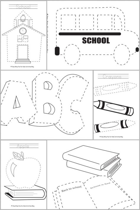 Free Printable Tracing Pages For Kids With School Theme Kids
