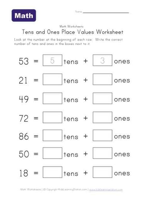 Tens And Ones Worksheets Grade 2 Pdf Thekidsworksheet