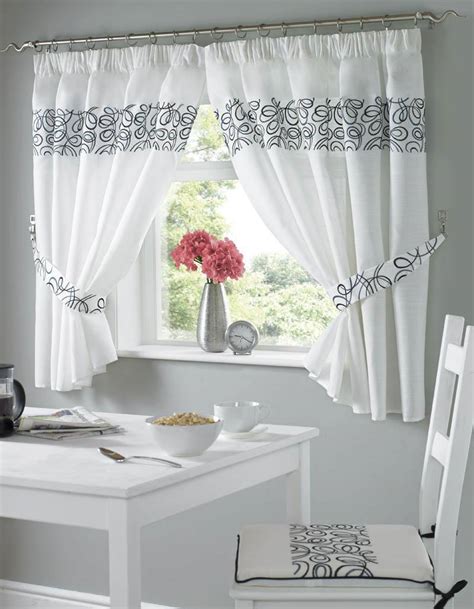 Urban Kitchen Curtains In Black Free Uk Delivery Terrys Fabrics