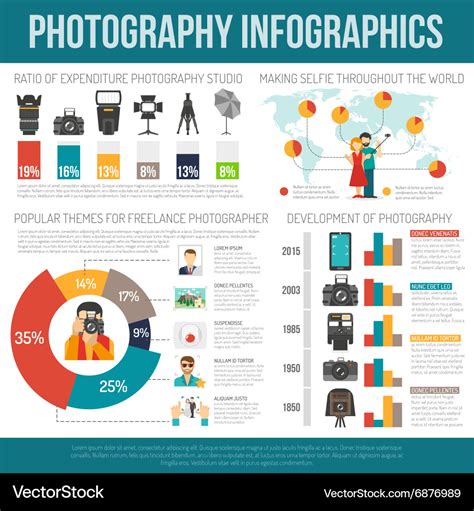Photography Infographic Set Royalty Free Vector Image