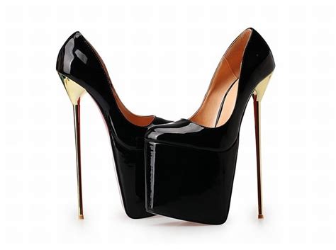 2017 ultra high heels platform metal stiletto heeled pumps patent leather women sexy round toe