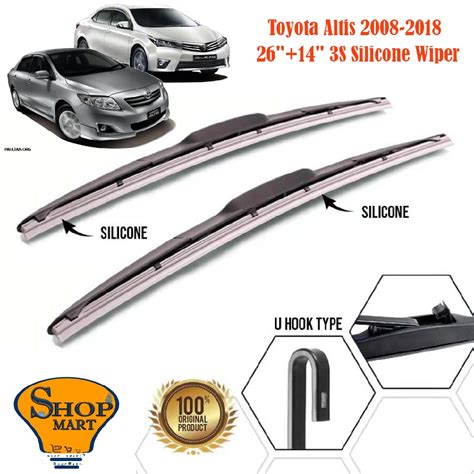 Toyota Altis Wiper 3 Sections Mugen Wiper Soft Silicone Wiper Hybrid