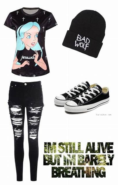 Emo Clothes Polyvore Outfits Scene Punk Clothing