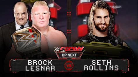 Wwe Raw 2014 Brock Lesnar Vs Seth Rollins Full Match Hd Youtube