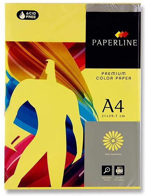 Paperline Premium A4 80 Gsm Yellow Colour Paper Pack Of 500