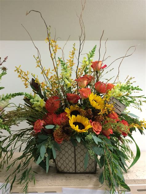 Autumn Funeral Fall Flowers Fall Floral Table Arrangements