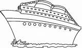 Ship Coloring Cruise Gigantic Disney sketch template
