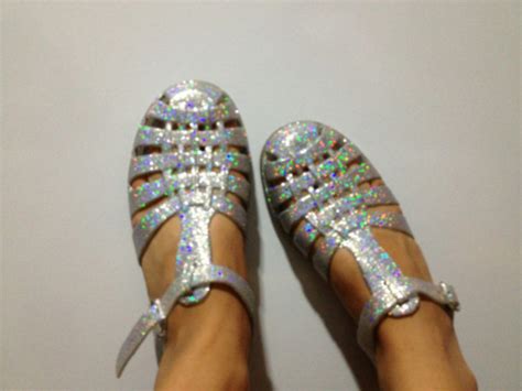 Shoes Glitter Jellies Jellies Rainbow Sparkle Wheretoget