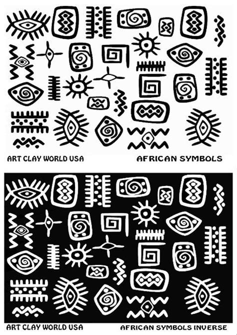 Flexistamps Texture Sheet Set African Symbol Designs Including African