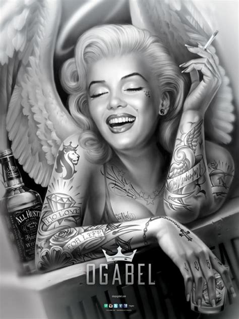 Og Abel Angelyn Poster Tatouage Marilyn Monroe Tatouage Marilyn