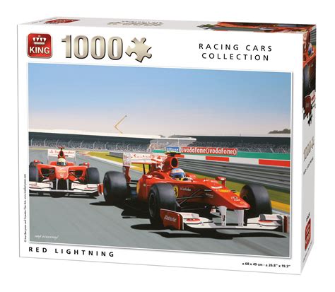 Puzzle 1000 Pièces Racing Cars Collection Voiture Rouge Jeux Et