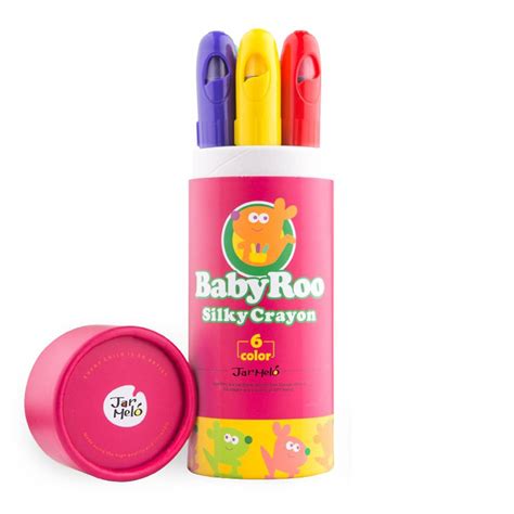 Silky Washable Crayons 6 Colours Fun Learning