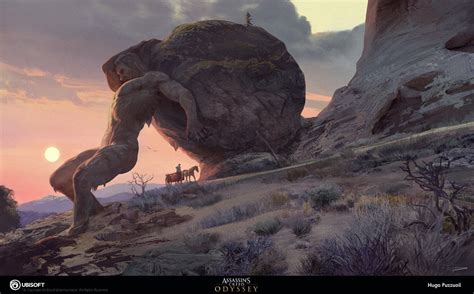 Assassin S Creed Odyssey Concept Art By Hugo Puzzuoli Sisyphus Tattoo