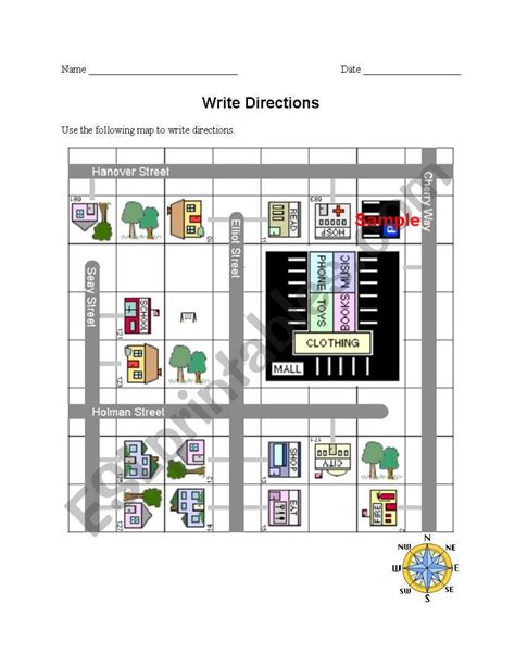 Writing Directions Esl Worksheet By Milly1326