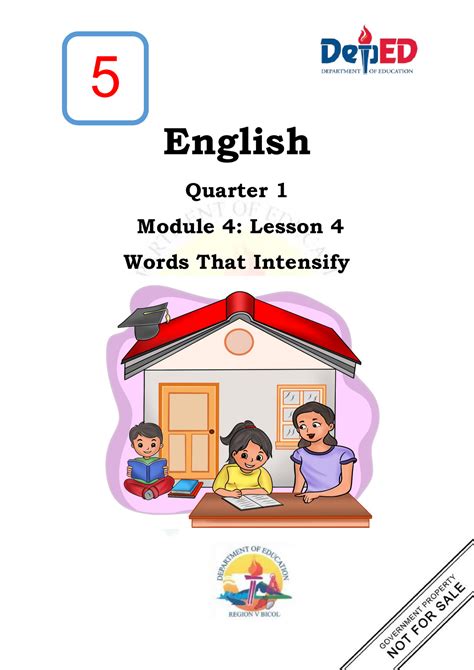 G5q1 Module 4 Lesson 4 English Quarter 1 Module 4 Lesson 4 Words
