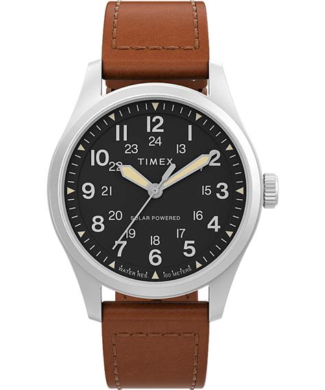 Expedition North Field Post Solar 36mm Eco Friendly Leather Strap Watch
