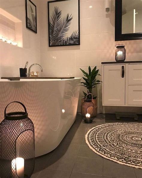 This enviable bathroom from the_styling_edge features a deep soaking tub that's strategically placed to fit just perfectly inside the small nook. 40 Cute Bathroom Decor Ideas To Make Your Bathroom Look ...