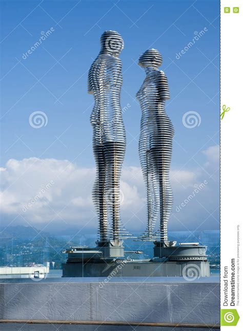 Futuristic Moving Metal Sculpture Love Of Ali And Nino Batumi