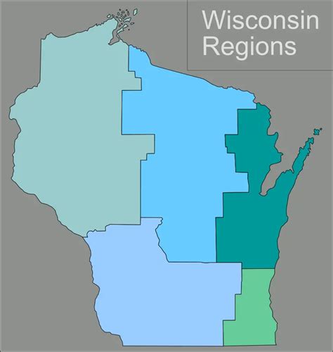 Wisconsin Regions Map •