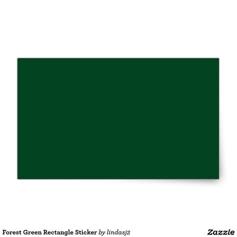 Forest Green Rectangle Sticker Rectangle Custom