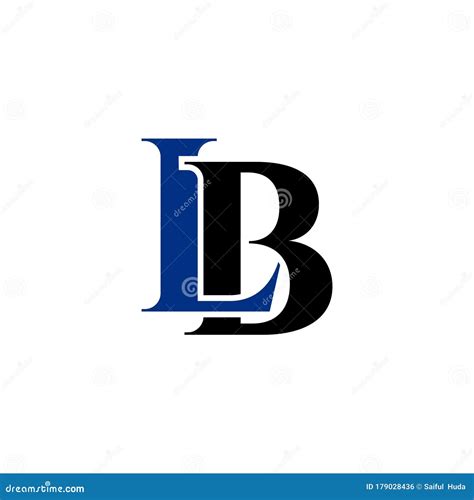 Letter Lb Simple Logo Icon Design Vector Stock Illustration